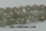 CMS129 15.5 inches 8mm faceted coin moonstone gemstone beads