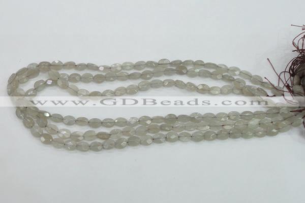 CMS131 15.5 inches 7*8mm faceted oval moonstone gemstone beads