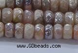 CMS1321 15.5 inches 4*6mm faceted rondelle AB-color moonstone beads