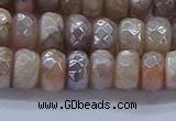 CMS1322 15.5 inches 5*8mm faceted rondelle AB-color moonstone beads