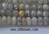 CMS1331 15.5 inches 4*6mm faceted rondelle AB-color grey moonstone beads