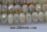 CMS1341 15.5 inches 4*6mm faceted rondelle AB-color white moonstone beads