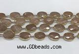 CMS1345 7.5 inches 13*18mm faceted oval moonstone beads