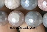 CMS1458 15.5 inches 10mm faceted round AB-color moonstone beads