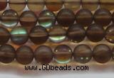 CMS1526 15.5 inches 6mm round matte synthetic moonstone beads