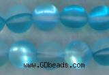 CMS1559 15.5 inches 12mm round matte synthetic moonstone beads