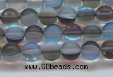 CMS1566 15.5 inches 6mm round matte synthetic moonstone beads