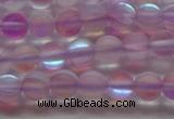 CMS1596 15.5 inches 6mm round matte synthetic moonstone beads