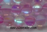 CMS1597 15.5 inches 8mm round matte synthetic moonstone beads