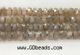 CMS1664 15.5 inches 6*10mm - 8*11mm faceted tyre moonstone beads