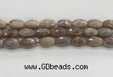 CMS1777 15.5 inches 11*18mm faceted rice AB-color moonstone beads