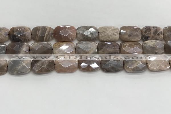 CMS1785 15.5 inches 13*18mm faceted rectangle AB-color moonstone beads