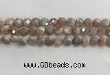 CMS1788 15.5 inches 8mm faceted coin AB-color moonstone beads