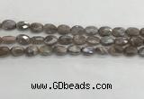 CMS1798 15.5 inches 8*12mm faceted oval AB-color moonstone beads