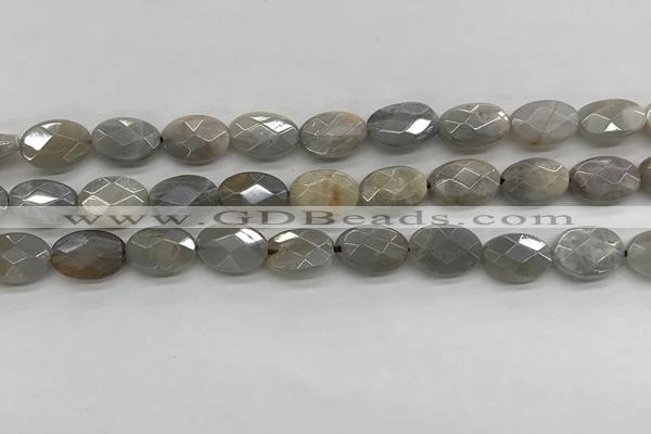 CMS1810 15.5 inches 8*12mm faceted oval AB-color moonstone beads