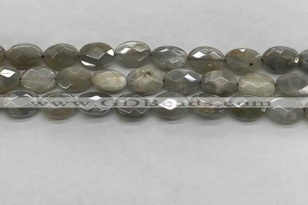 CMS1812 15.5 inches 10*14mm faceted oval AB-color moonstone beads