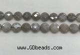 CMS1820 15.5 inches 16mm faceted coin AB-color moonstone beads