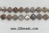 CMS1835 15.5 inches 15*15mm faceted diamond AB-color moonstone beads