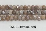 CMS1838 10*12mm - 12*16mm faceted freeform AB-color moonstone beads