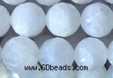 CMS1861 15.5 inches 8mm faceted round white moonstone gemstone beads