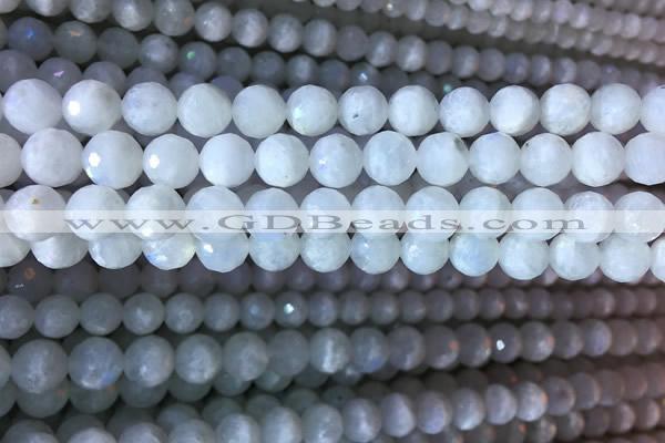 CMS1861 15.5 inches 8mm faceted round white moonstone gemstone beads