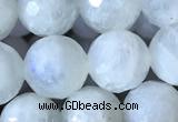 CMS1862 15.5 inches 10mm faceted round white moonstone gemstone beads