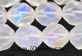 CMS1873 15.5 inches 10mm faceted nuggets AB-color white moonstone beads