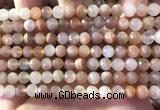 CMS1891 15.5 inches 6.5mm faceted round rainbow moonstone beads