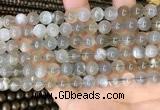 CMS1942 15.5 inches 8mm round grey moonstone beads wholesale