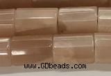 CMS1950 15.5 inches 10*14mm faceted tube moonstone beads