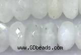 CMS2098 15 inches 6*9mm faceted rondelle white moonstone beads