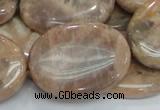 CMS21 15.5 inches 30*40mm oval moonstone gemstone beads wholesale