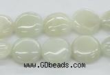 CMS210 15.5 inches 14mm flat round moonstone gemstone beads wholesale