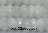 CMS2122 15 inches 6*8mm faceted rondelle white moonstone beads