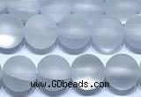 CMS2173 15 inches 6mm, 8mm, 10mm & 12mm round matte synthetic moonstone beads