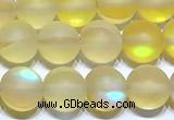 CMS2194 15 inches 6mm, 8mm, 10mm & 12mm round matte synthetic moonstone beads