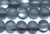 CMS2198 15 inches 6mm, 8mm, 10mm & 12mm round matte synthetic moonstone beads