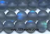 CMS2200 15 inches 6mm, 8mm, 10mm & 12mm round matte synthetic moonstone beads