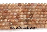 CMS2280 15 inches 6mm faceted round moonstone gemstone beads