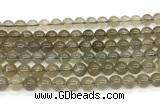 CMS2295 15 inches 8mm round grey moonstone beads wholesale