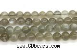 CMS2296 15 inches 10mm round grey moonstone beads wholesale