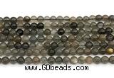 CMS2301 15 inches 6mm round black moonstone beads wholesale