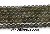 CMS2302 15 inches 8mm round black moonstone beads wholesale