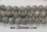 CMS303 15.5 inches 8mm round natural grey moonstone beads wholesale