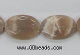 CMS37 15.5 inches 18*24mm faceted oval moonstone gemstone beads