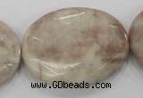 CMS39 15.5 inches 30*40mm faceted oval moonstone gemstone beads