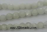 CMS451 15.5 inches 4mm faceted round white moonstone gemstone beads