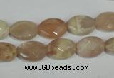 CMS545 15.5 inches 10*14mm faceted oval moonstone beads wholesale