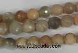 CMS571 15.5 inches 8mm faceted round moonstone beads wholesale