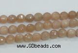 CMS58 15.5 inches 6mm faceted round moonstone gemstone beads